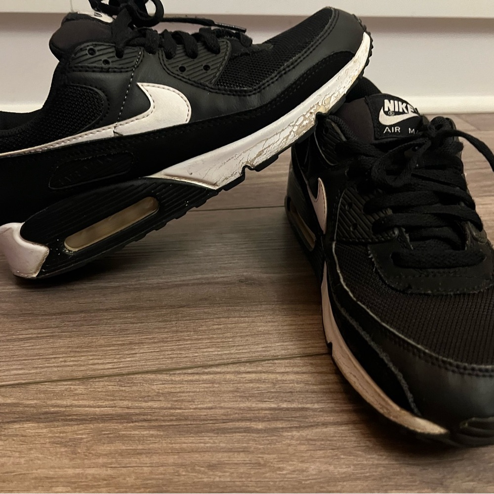 Nike Air Max 90s Black and White Shoes